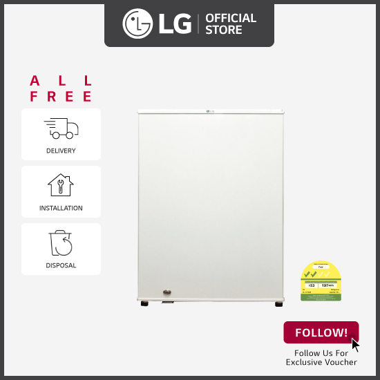 [Pre-Order] [Bulky] LG GL-131SQW 1 Door Built-in Freezer Mini bar Refrigerator, 90L, White + Free Delivery + Free Installation + Free Disposal [Ship from 19 May]
